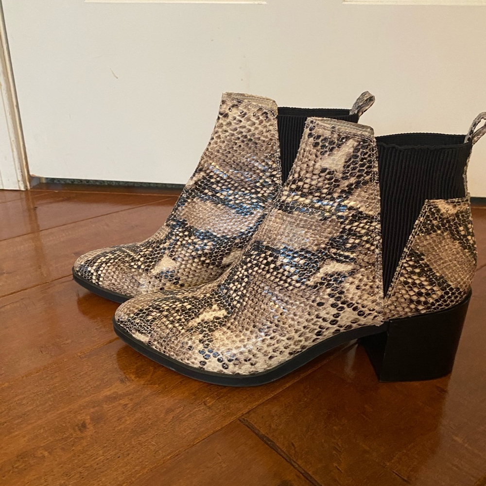 Nine West Snakeskin Booties